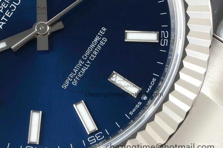 0219 DateJust 41 126334 NTF 1:1 Best Edition 904L Steel Blue Stick Dial on Oyster Bracelet VR Durable 2280